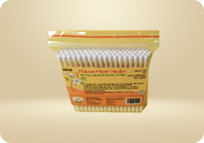 Tăm bông ráy tai thân giấy túi Zipper nhỏ - 85 que