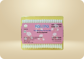 Tăm bông ráy tai Halo hộp vuông nhỏ - 98 que