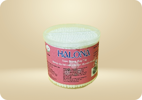 Tăm bông ráy tai Halo hộp tròn lớn - 290 que