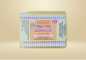 Tăm bông ráy tai thân giấy hộp vuông nhỏ  - 83gr