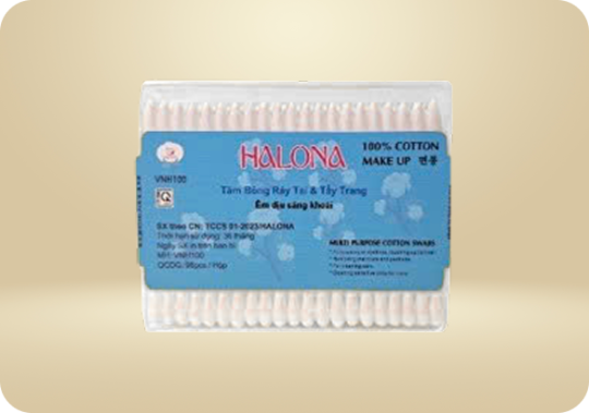 Tăm bông ráy tai & tẩy trang hộp vuông nhỏ - 98 que