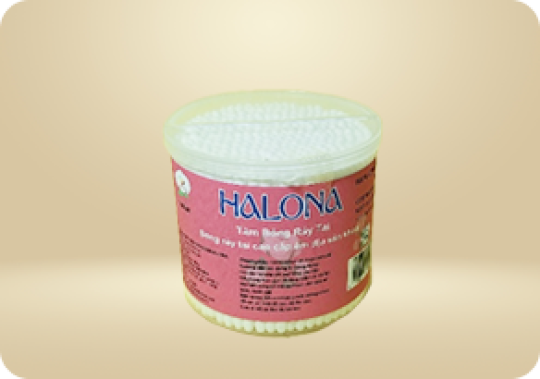 Tăm bông ráy tai Halo hộp tròn lớn - 290 que