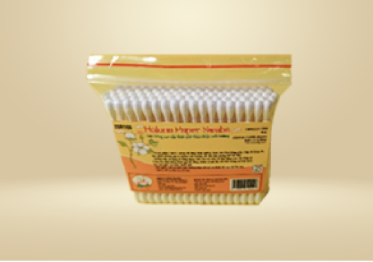 Tăm bông ráy tai thân giấy túi Zipper nhỏ - 45gr