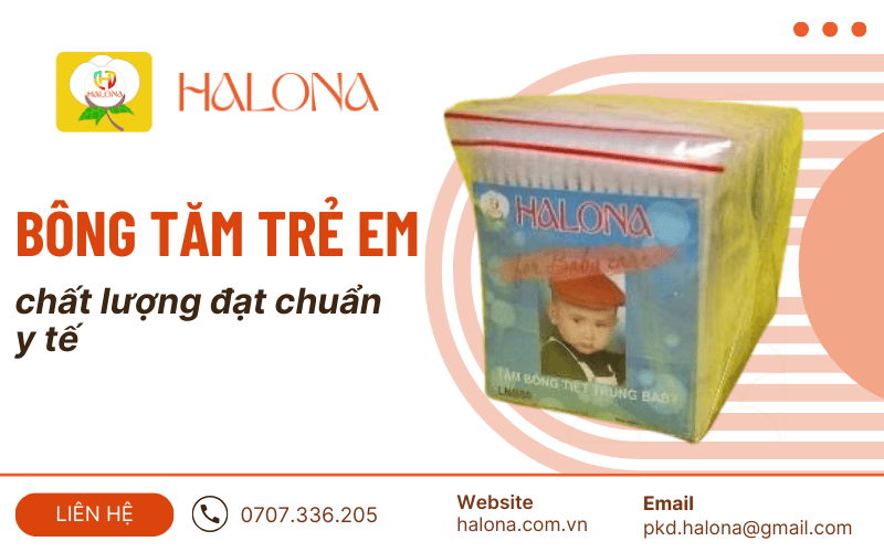 bông tăm cho trẻ em Halona