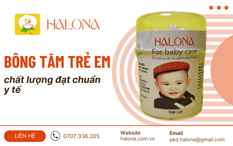 bông tăm cho trẻ em Halona
