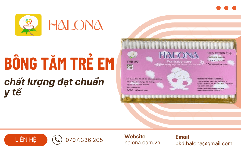 bông tăm cho trẻ em Halona