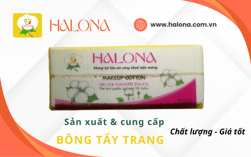 bông tẩy trang halona