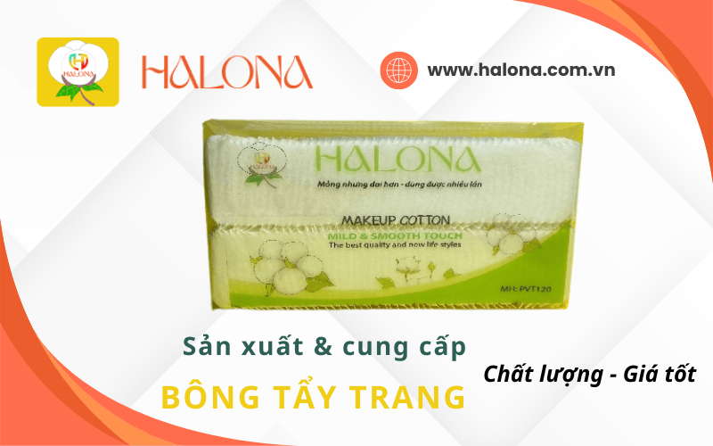 bông tẩy trang halona