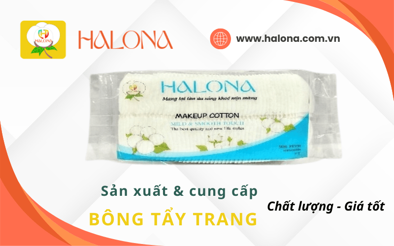 bông tẩy trang halona