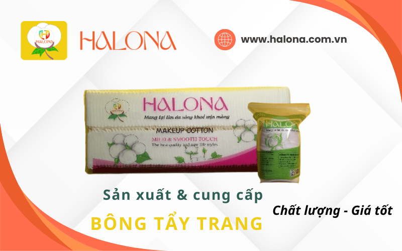bông tẩy trang halona